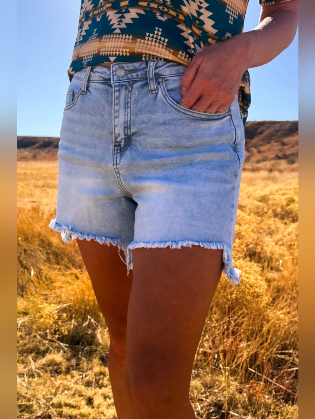 Women's Size 17/18 Kreek Denim Shorts With Raw Hem- Nwt